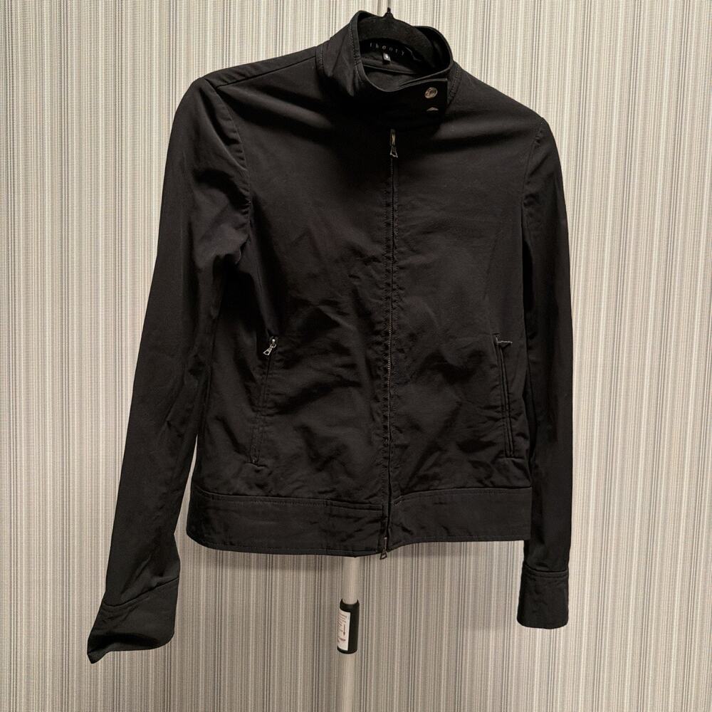 Theory Women Black Jacket Zipper Size Xs